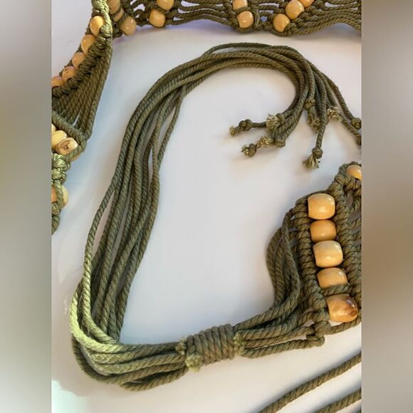 Bohemian Braided Belt with Beads - Picture 4 of 4